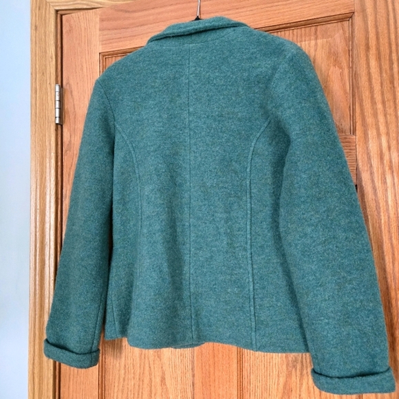 Lands End Green Wool Jacket/Blazer size 14 - Picture 2 of 7